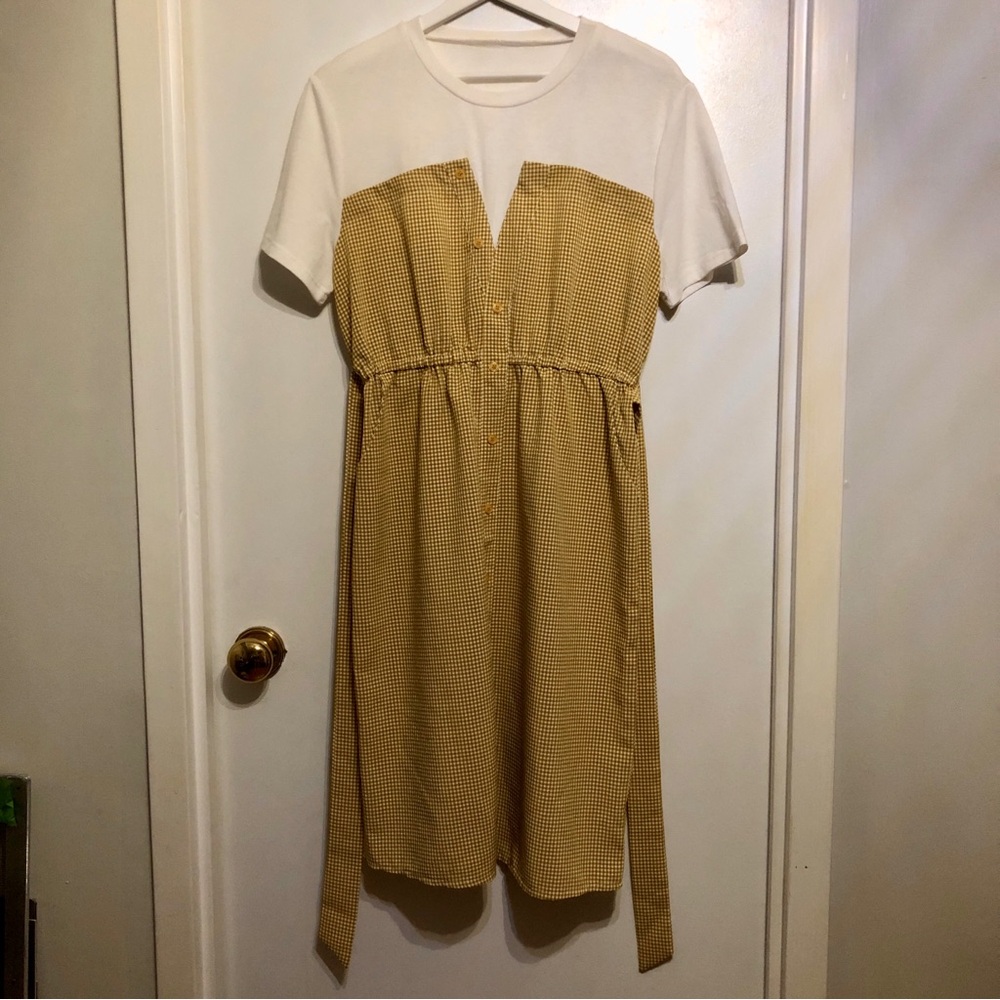 2/$10🌷Faux layer gingham T-shirt dress (M)